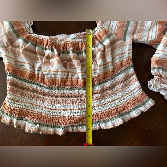 NECTAR CLOTHING Striped Off-Shoulder Top - Multicolor SIZE M 100% cotton - Picture 5 of 8